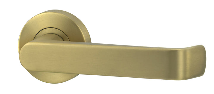 Lockwood LEVER V1 PASSAGE SET WITH LATCH Satin Brass