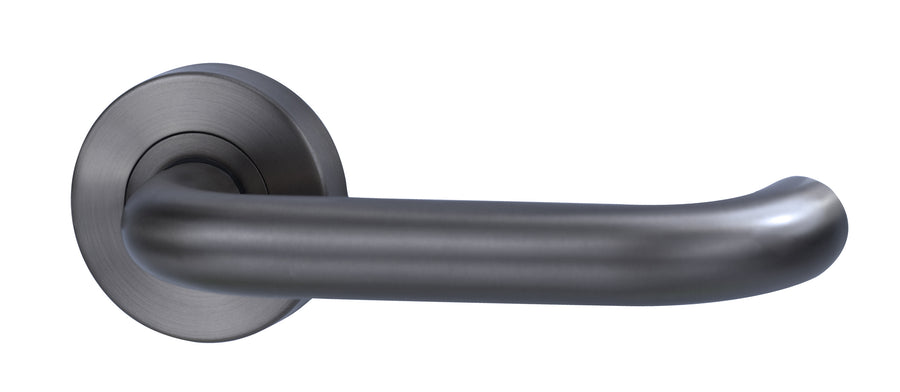 Lockwood LEVER V2 PASSAGE SET WITH LATCH Satin Gun Metal