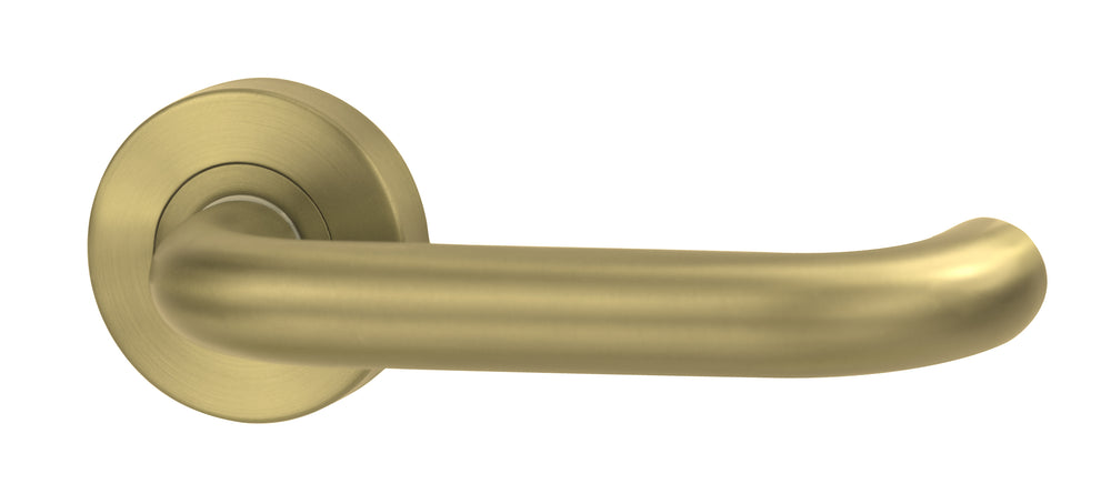 Lockwood LEVER V2 PASSAGE SET WITH LATCH Satin Brass