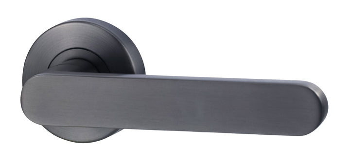 Lockwood LEVER V3 PASSAGE SET WITH LATCH Satin Gun Metal