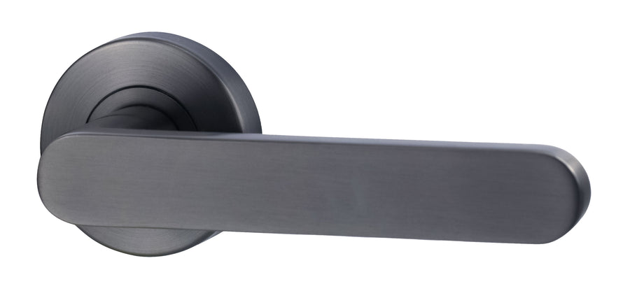 Lockwood LEVER V3 PASSAGE SET WITH LATCH Satin Gun Metal