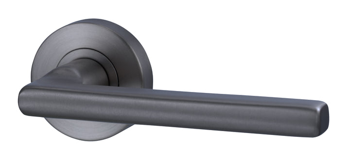 Lockwood LEVER V4 PASSAGE SET WITH LATCH Satin Gun Metal