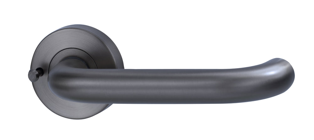 Lockwood LEVER V2 PRIVACY SET WITH LATCH Satin Gun Metal