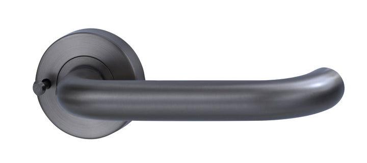 Lockwood LEVER V2 PRIVACY SET WITH LATCH Satin Gun Metal