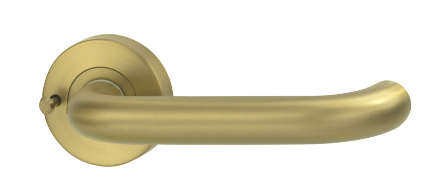 Lockwood LEVER V2 PRIVACY SET WITH LATCH Satin Brass
