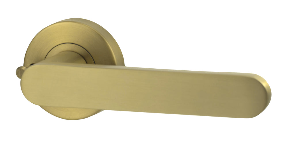 Lockwood LEVER V3 PRIVACY SET WITH LATCH Satin Brass