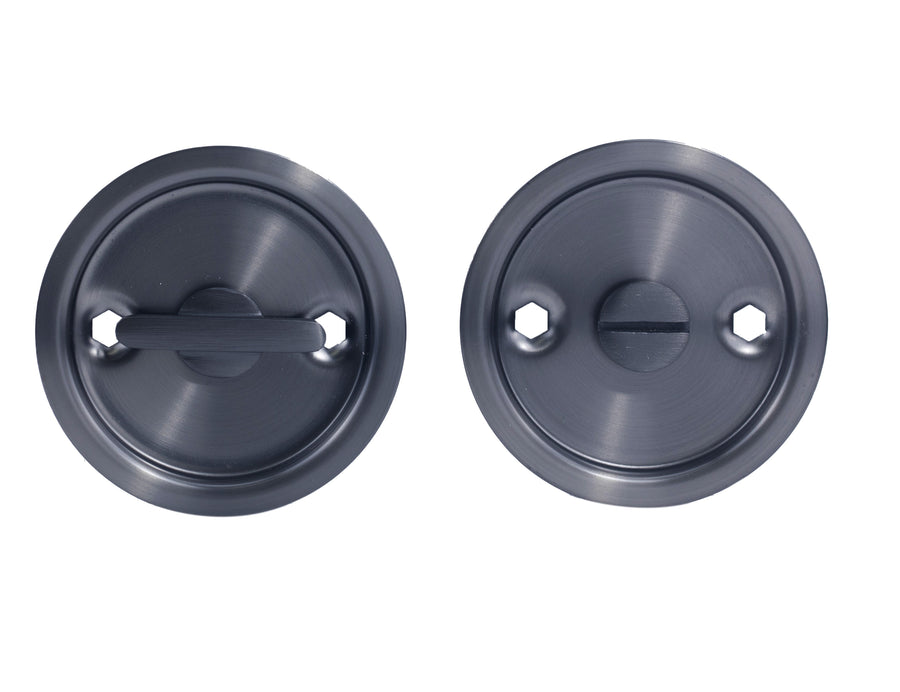Lockwood CAVITY SLIDER PRIVACY SET Satin Gun Metal