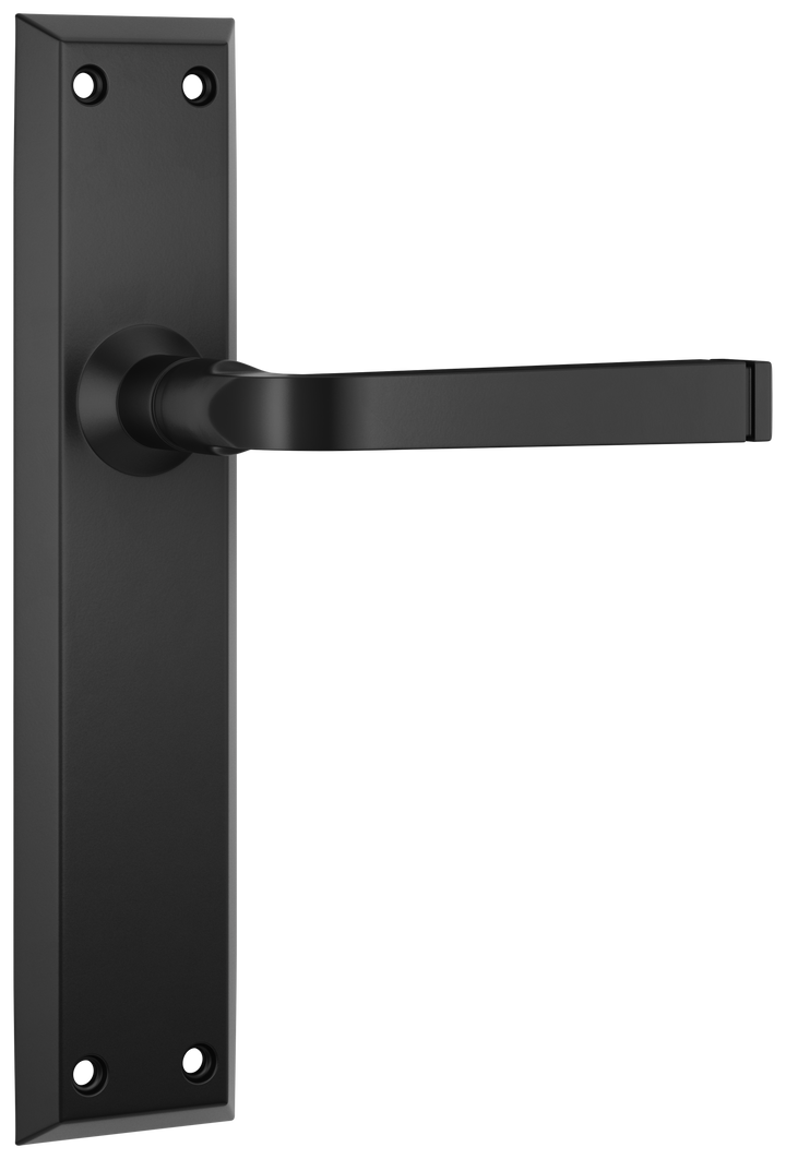 Door Lever Menton Latch Pair Matt Black H225xW50xP75mm