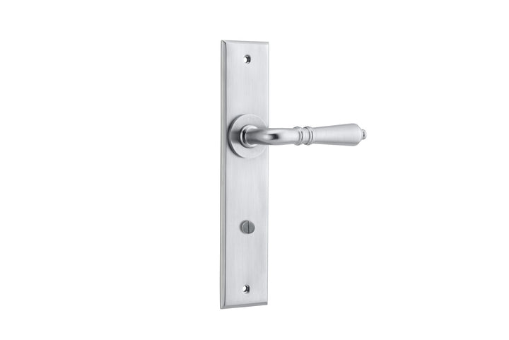 Sarlat Lever - Chamfered Backplate Brushed Chrome