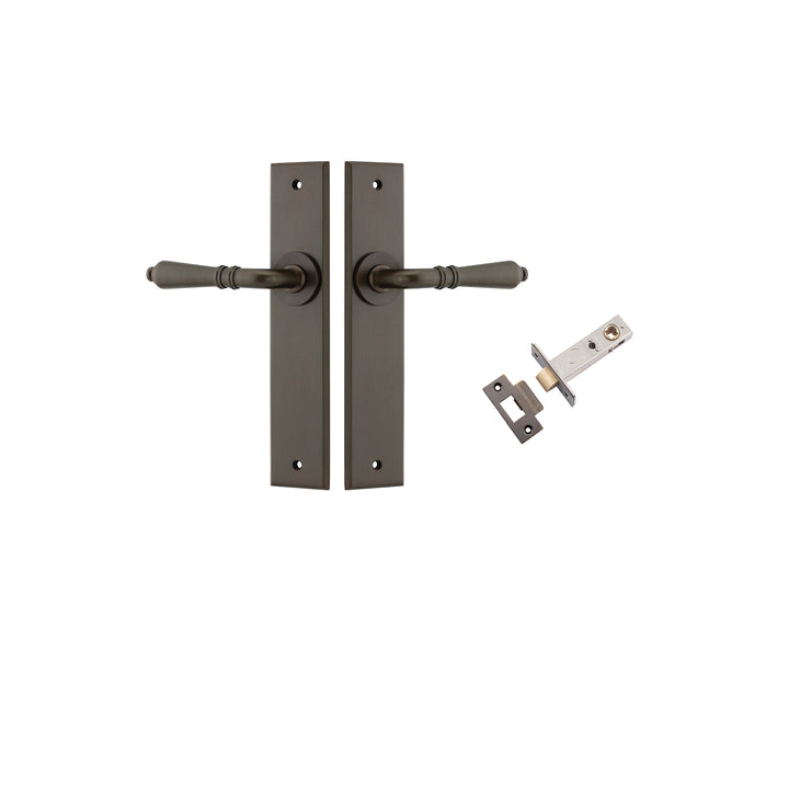 Sarlat Lever - Chamfered Backplate Passage Kit Signature Brass