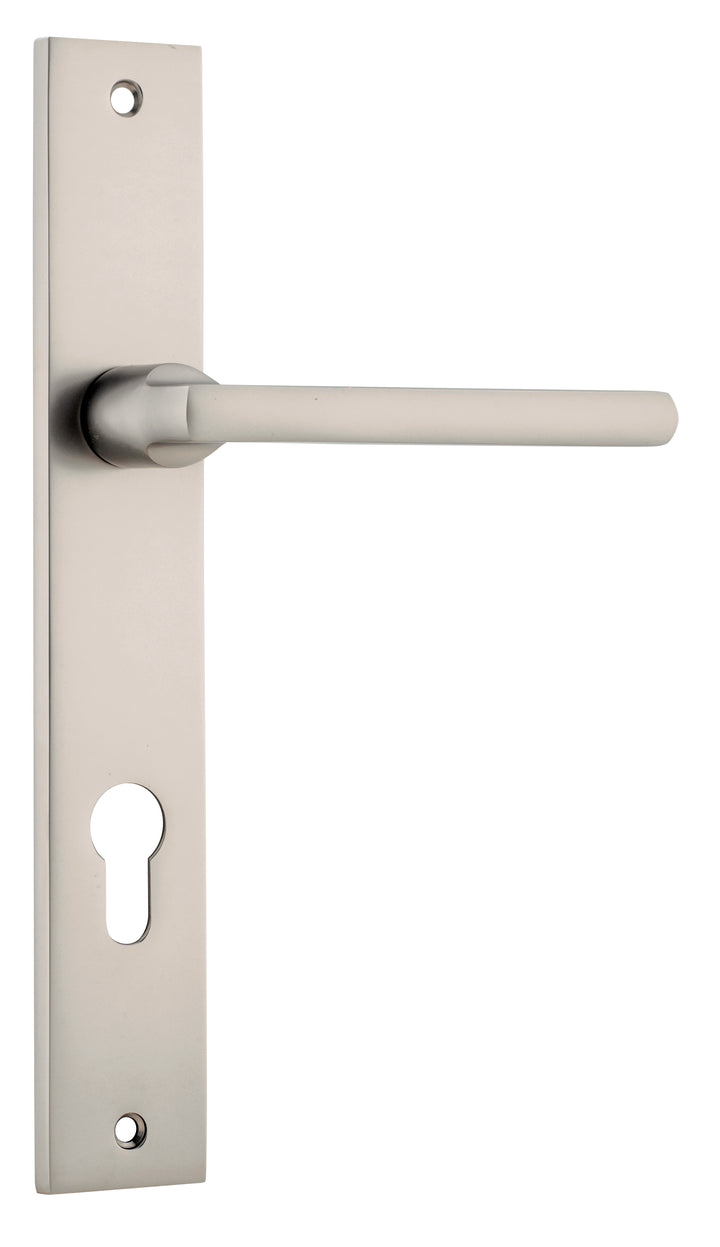 Baltimore Lever - Rectangular Backplate Satin Nickel