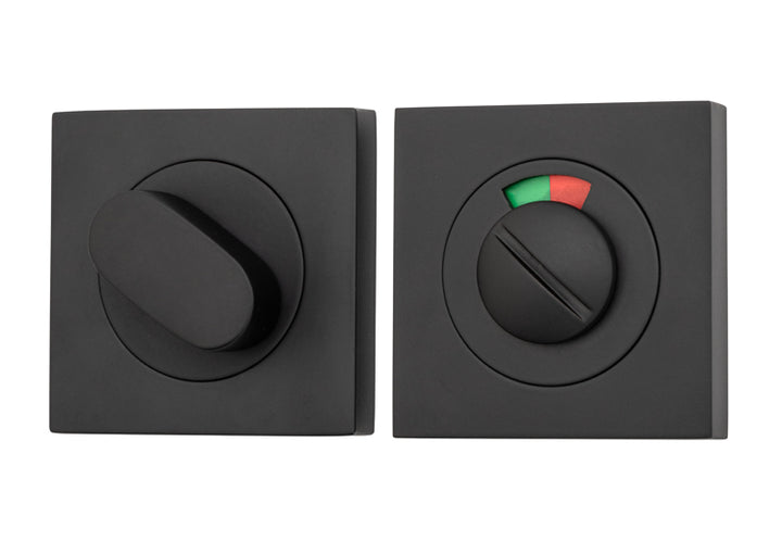Privacy Turn With Indicator - Square Matt Black