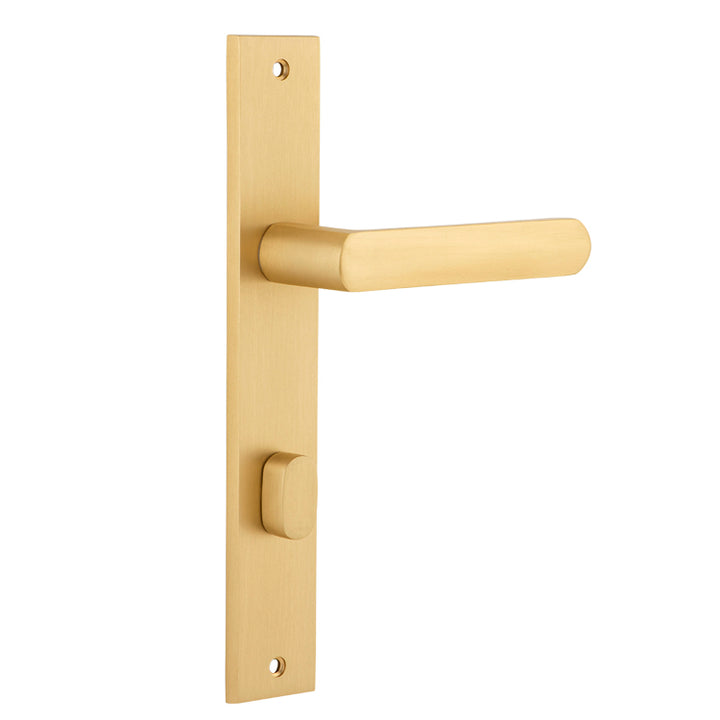 Osaka Lever - Rectangular Backplate Brushed Gold PVD