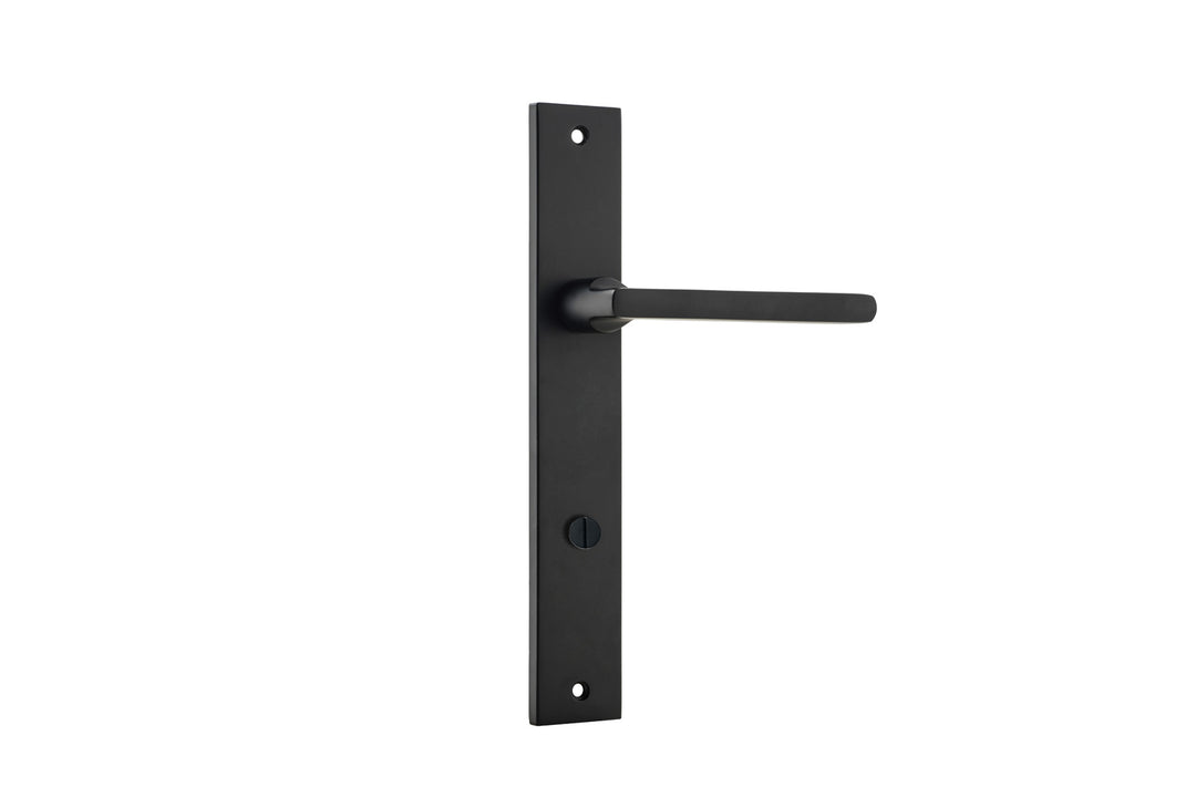 Baltimore Lever - Rectangular Backplate Matt Black