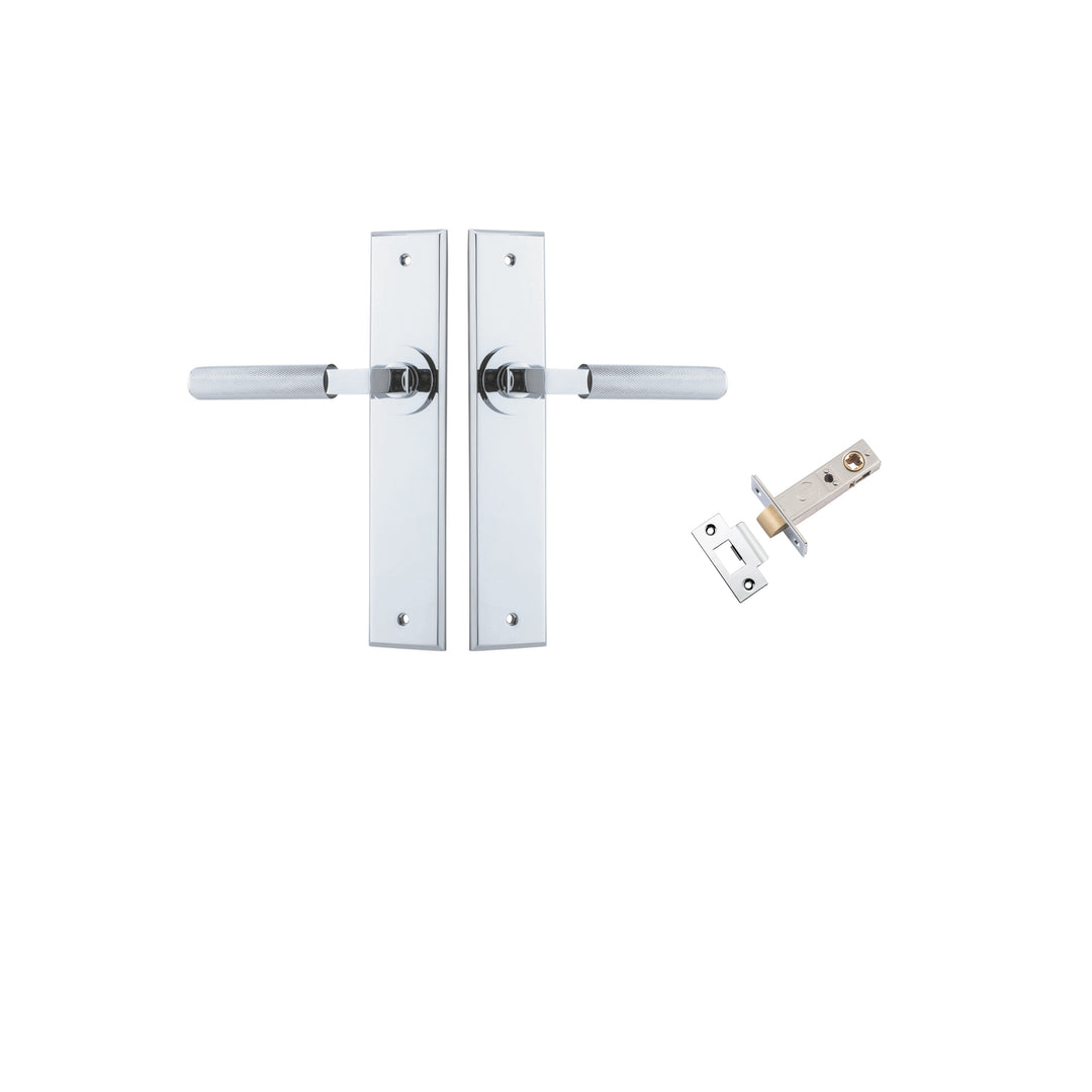 Brunswick Lever - Chamfered Backplate Passage Kit Polished Chrome