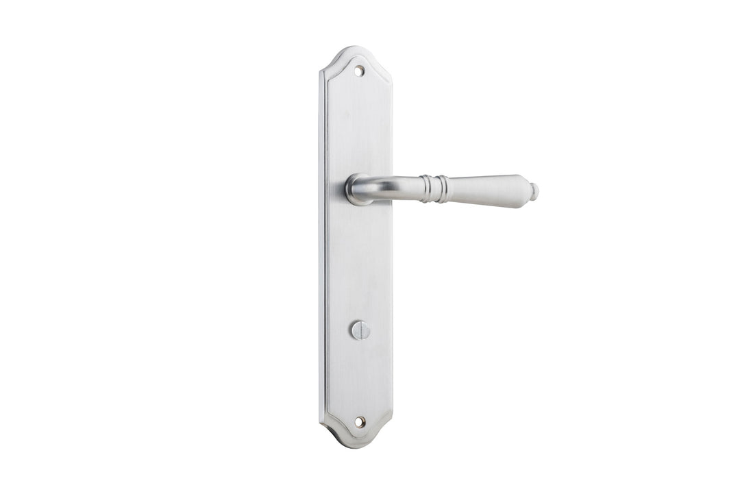 Sarlat Lever - Shouldered Backplate Brushed Chrome