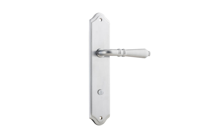 Sarlat Lever - Shouldered Backplate Brushed Chrome