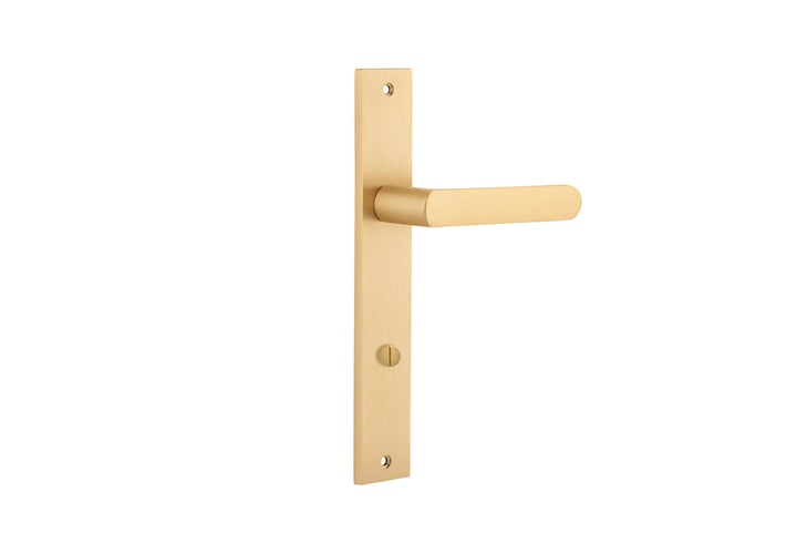 Osaka Lever - Rectangular Backplate Brushed Brass