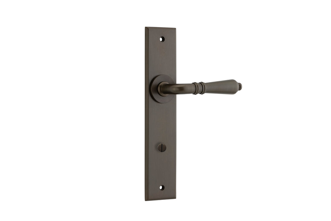 Sarlat Lever - Chamfered Backplate Signature Brass