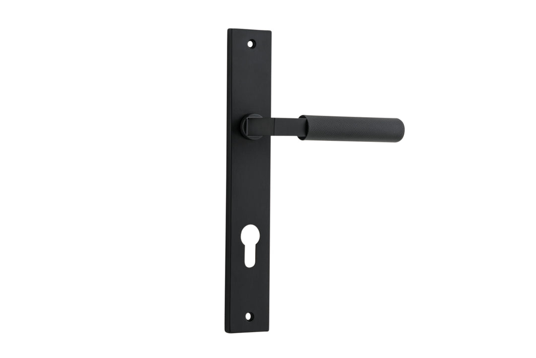 Brunswick Lever - Rectangular Backplate Matt Black