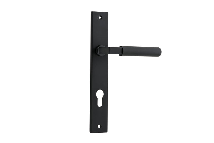 Brunswick Lever - Rectangular Backplate Matt Black