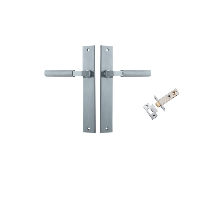 Brunswick Lever - Rectangular Backplate Passage Kit Brushed Chrome