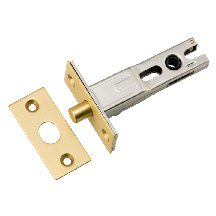 Privacy Bolt - Round - 60mm Backset Brushed Gold PVD