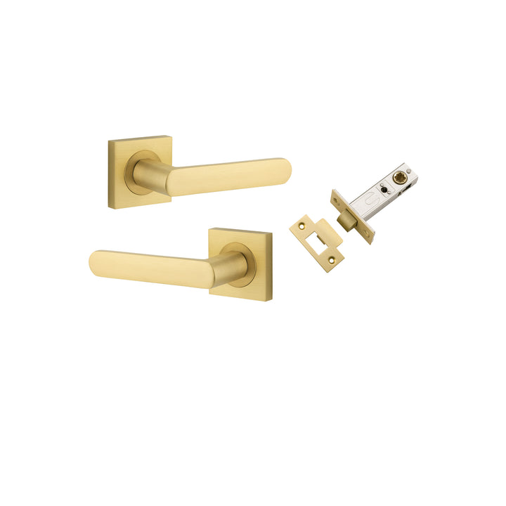 Osaka Lever - Square Rose Passage Kit Brushed Gold PVD