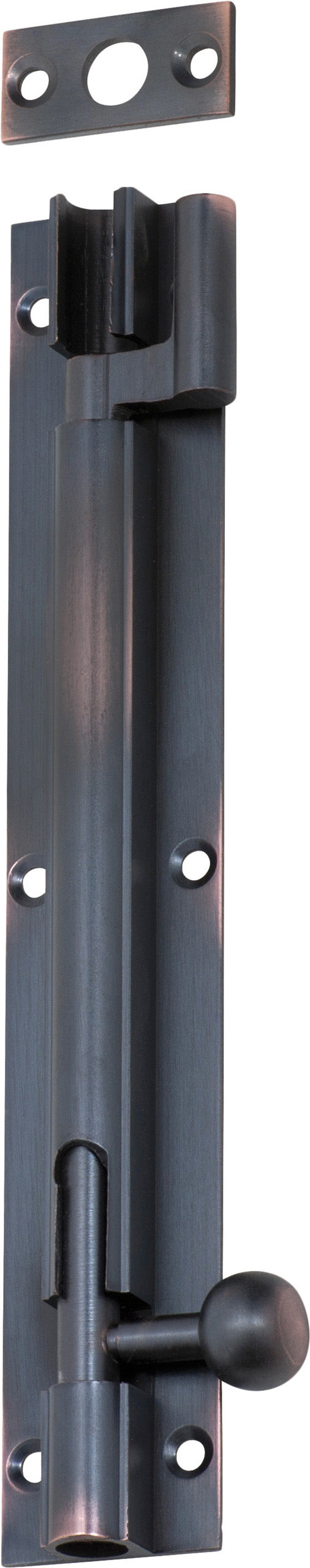 Barrel Bolt Offset Antique Copper L150xW25mm