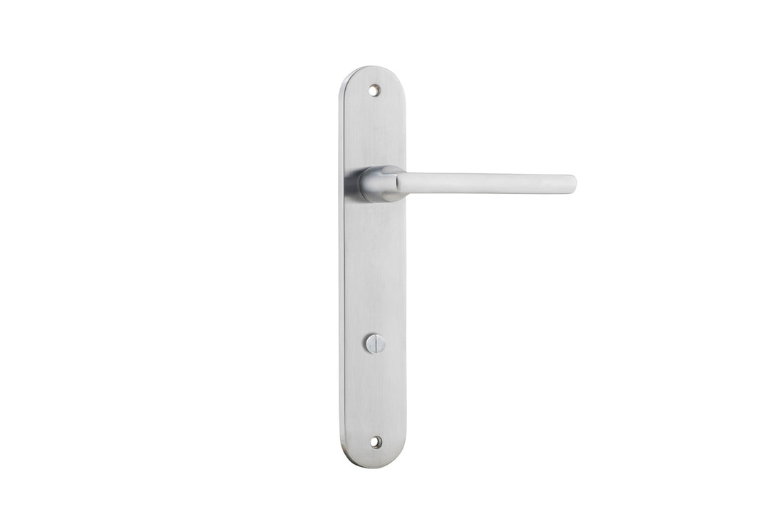 Baltimore Lever - Oval Backplate Brushed Chrome