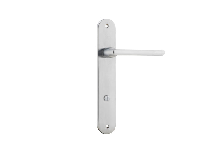 Baltimore Lever - Oval Backplate Brushed Chrome