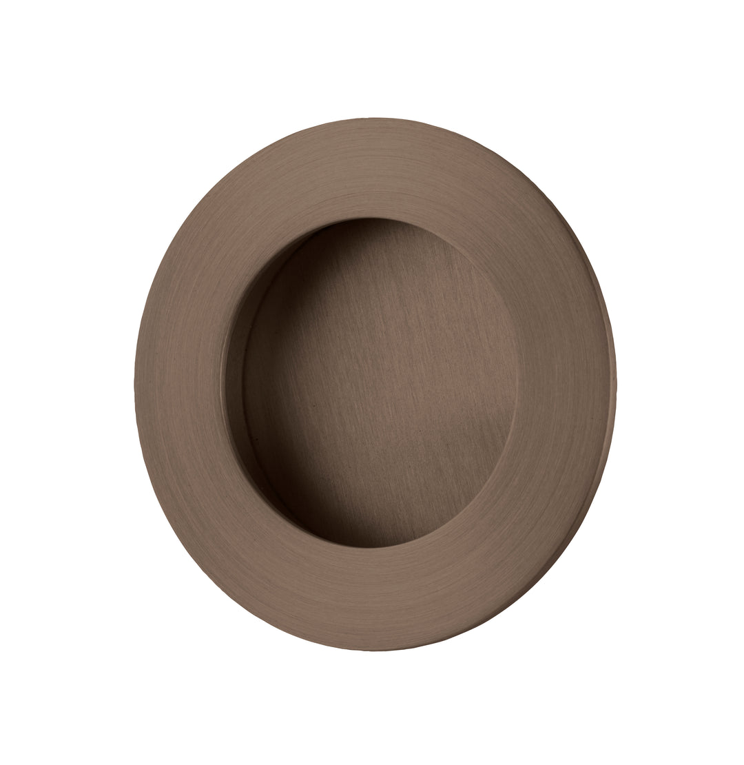 Round Flush Pull Signature Brass