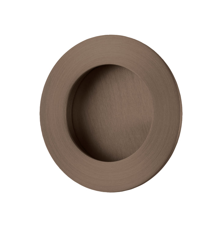 Round Flush Pull Signature Brass