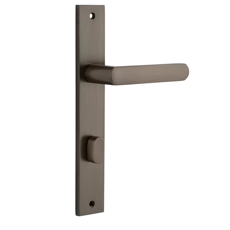 Osaka Lever - Rectangular Backplate Signature Brass