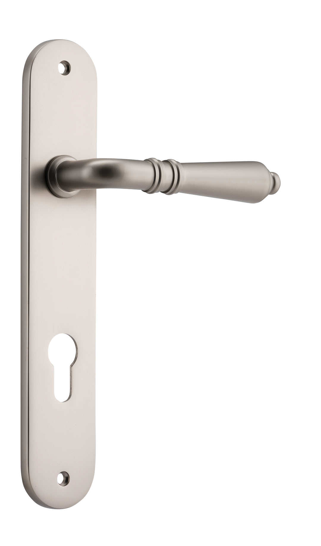 Sarlat Lever - Oval Backplate Satin Nickel
