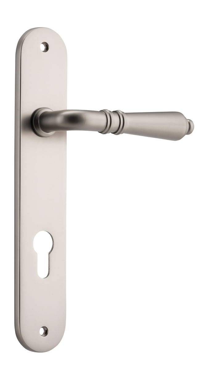 Sarlat Lever - Oval Backplate Satin Nickel