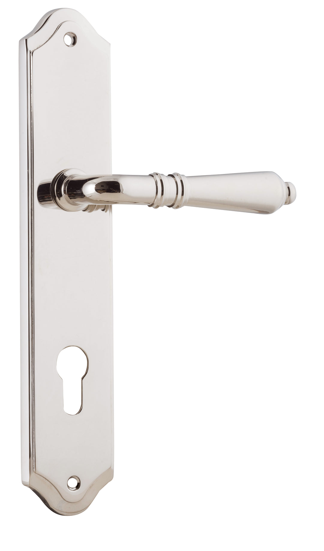 Sarlat Lever - Shouldered Backplate Polished Nickel