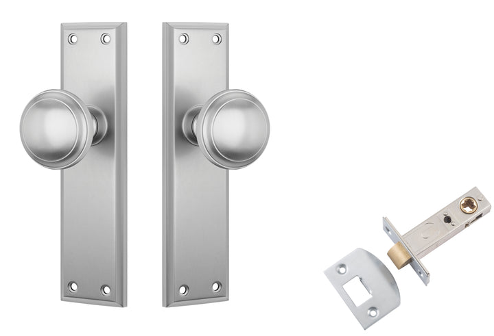 Door Knob Milton Satin Chrome Passage Set