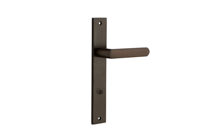 Osaka Lever - Rectangular Backplate Signature Brass