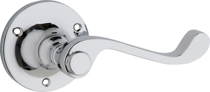 Door Lever Milton Rose Round Pair Chrome Plated L103xP68mm BPD63mm