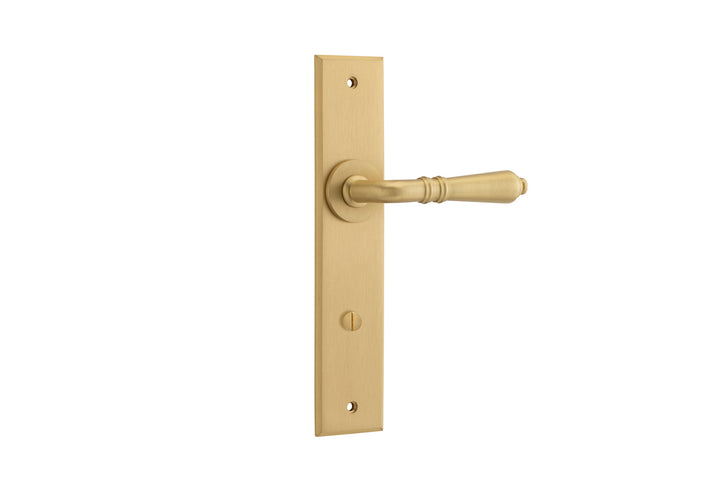 Sarlat Lever - Chamfered Backplate Brushed Brass