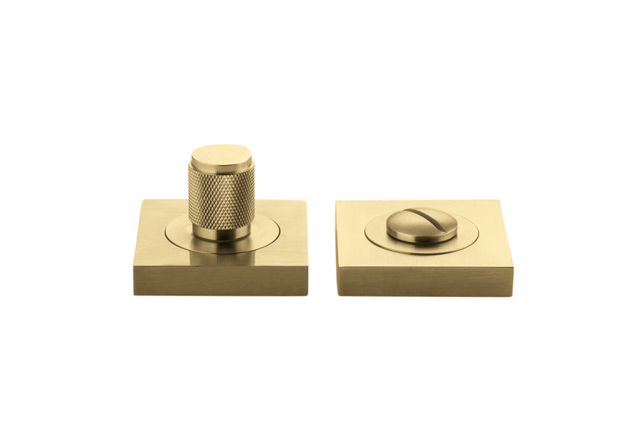 Brunswick Privacy Turn - Square Brushed Gold PVD