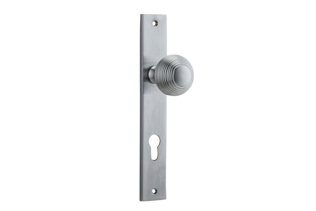 Guildford Knob - Rectangular Backplate Brushed Chrome