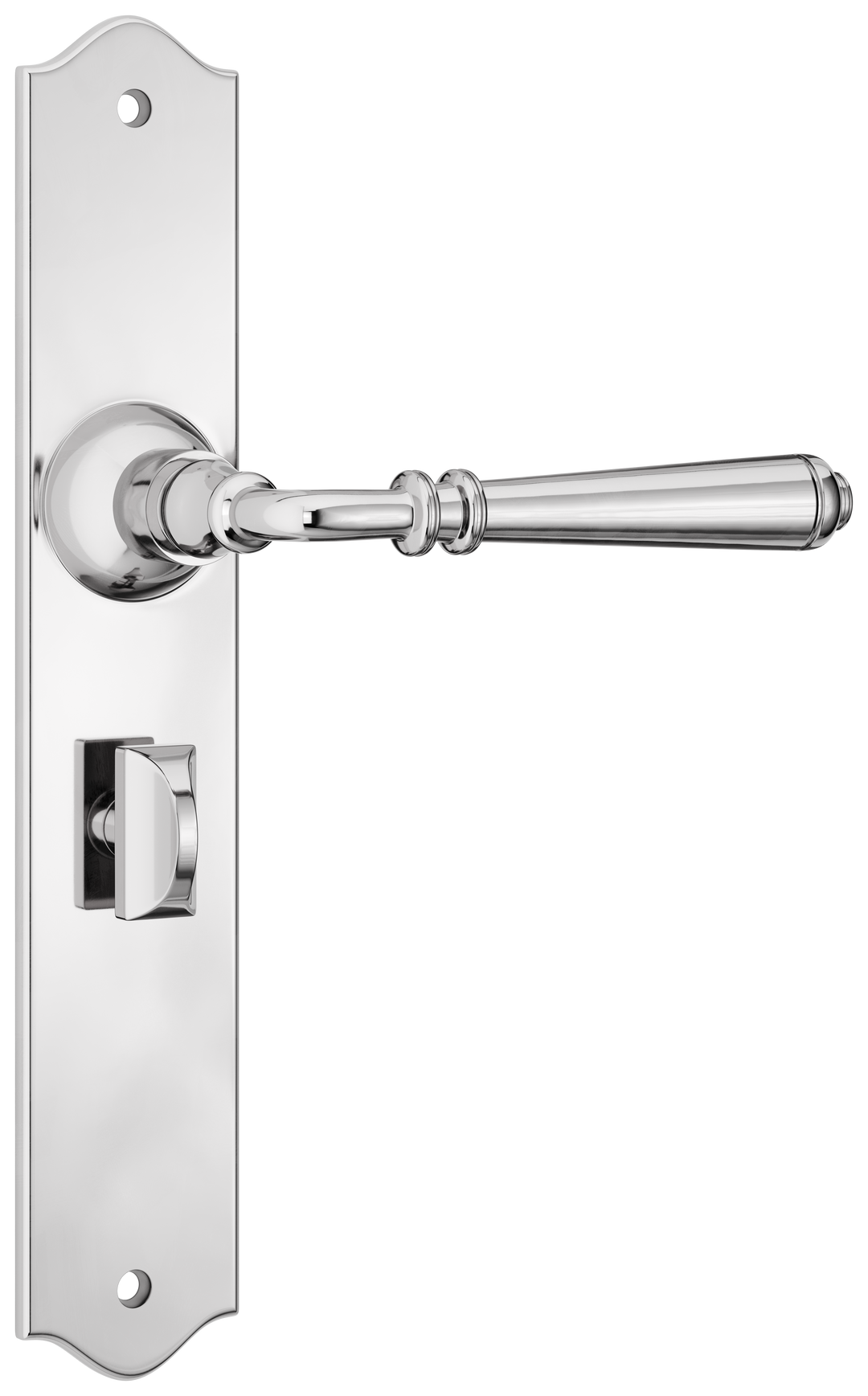Door Lever Reims Privacy Pair Chrome Plated H240xW43xP70mm with privacy adaptor