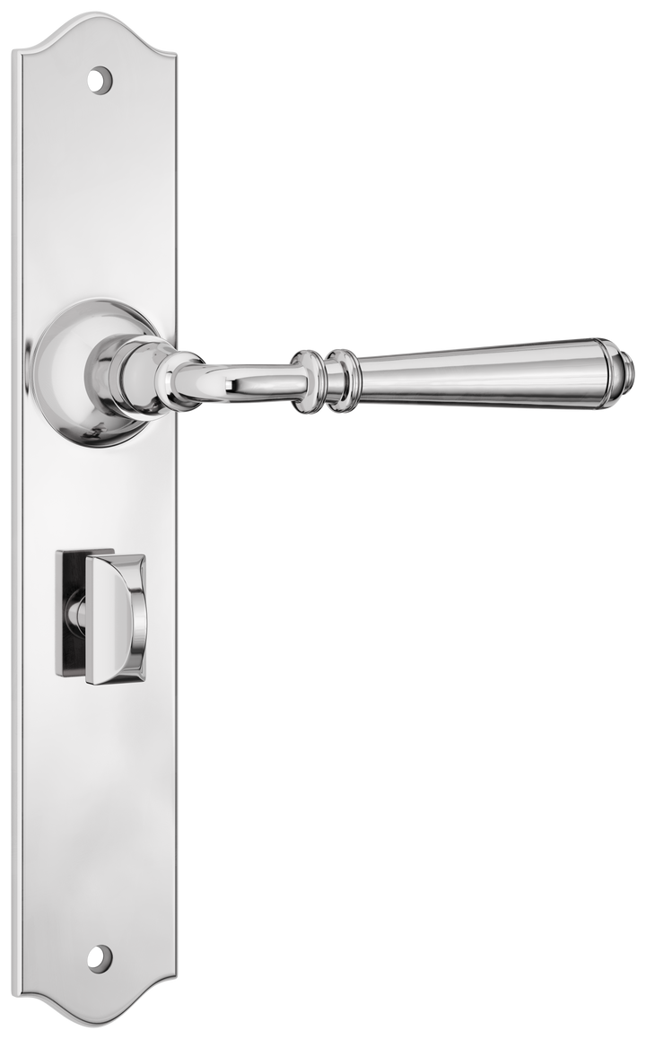 Door Lever Reims Privacy Pair Chrome Plated H240xW43xP70mm with privacy adaptor