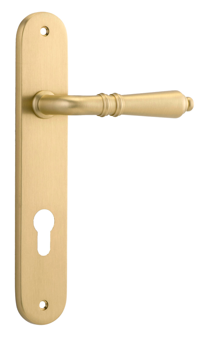Sarlat Lever - Oval Backplate Brushed Gold PVD