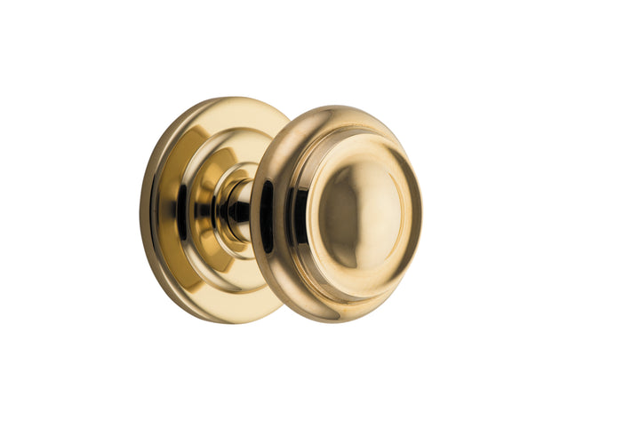 Sarlat Centre Door Knob Polished Brass