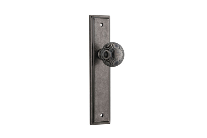 Guildford Knob - Stepped Backplate Distressed Nickel