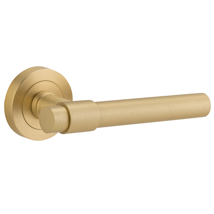 Helsinki Lever - Round Rose Brushed Gold PVD