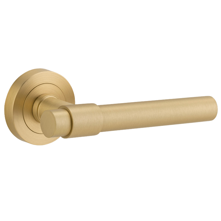 Helsinki Lever - Round Rose Brushed Gold PVD